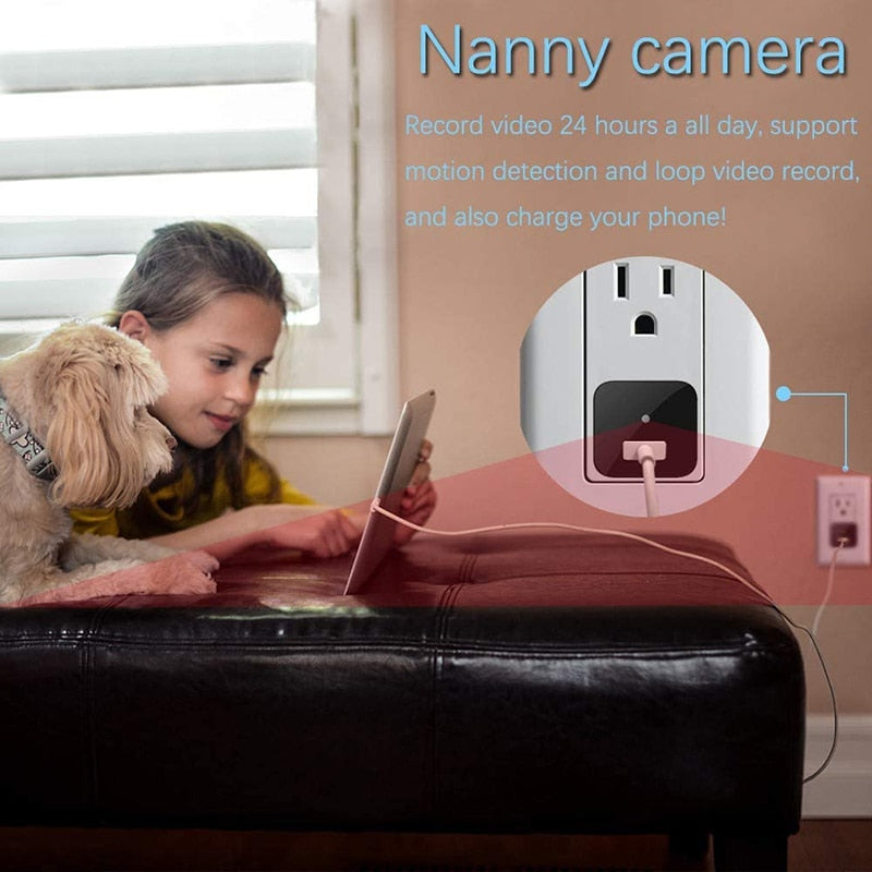 HD 1080P Wireless USB Charger Mini Camera surveillance cameras with wifi IP Videcam Video Recorder App Remote Monitor tf