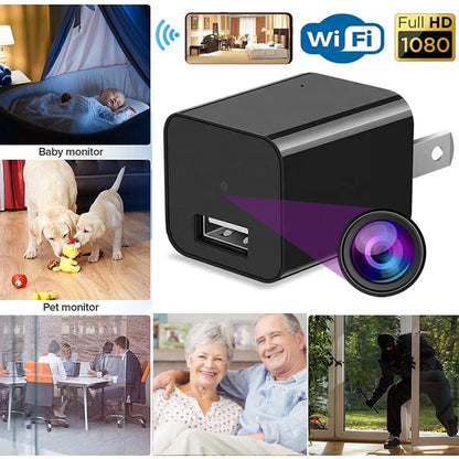 HD 1080P Wireless USB Charger Mini Camera surveillance cameras with wifi IP Videcam Video Recorder App Remote Monitor tf