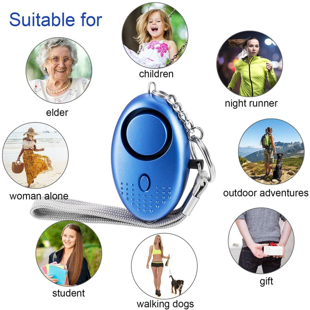130 db Safesound Personal Security Alarm Keychain with LED Lights Self Defense Electronic Device for Women,Kids