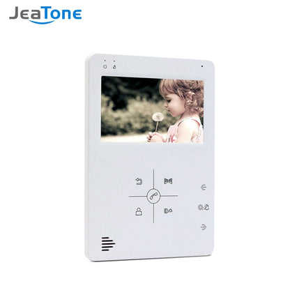 JeaTone Analog 1200TVL Home Security Video Intercom, Apartment Video Door Phone 4.3 Inches Monitor with Unlock and Dual-Way Talk