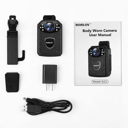 BOBLOV Police Camera KJ21 64G HD1296P Wearable Body Cam Security Guard Mini Comcorders Night Vision DVR Recorder Politie Kamera