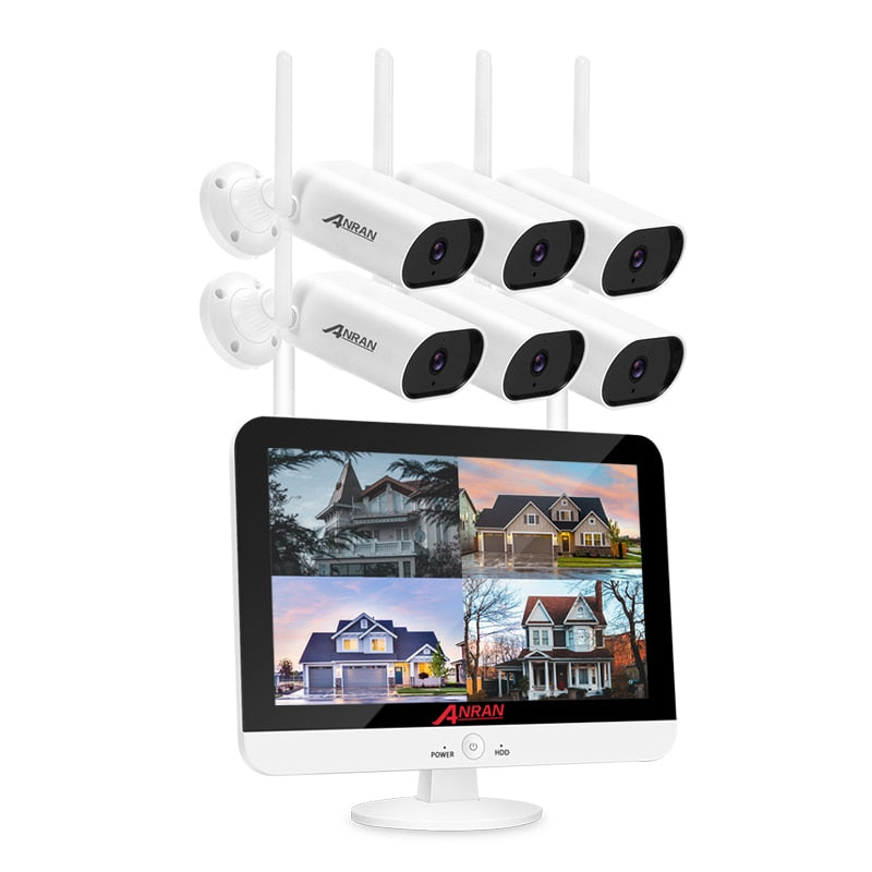 ANRAN 5MP WiFi Surveillance Camera System HD Video Security kit IP66 Waterproof Outdoor Wireless 8CH NVR Kit Infrared Night