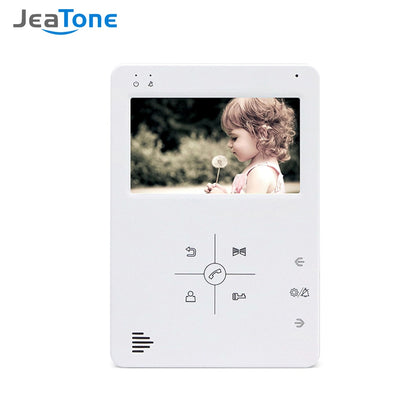 JeaTone Analog 1200TVL Home Security Video Intercom, Apartment Video Door Phone 4.3 Inches Monitor with Unlock and Dual-Way Talk