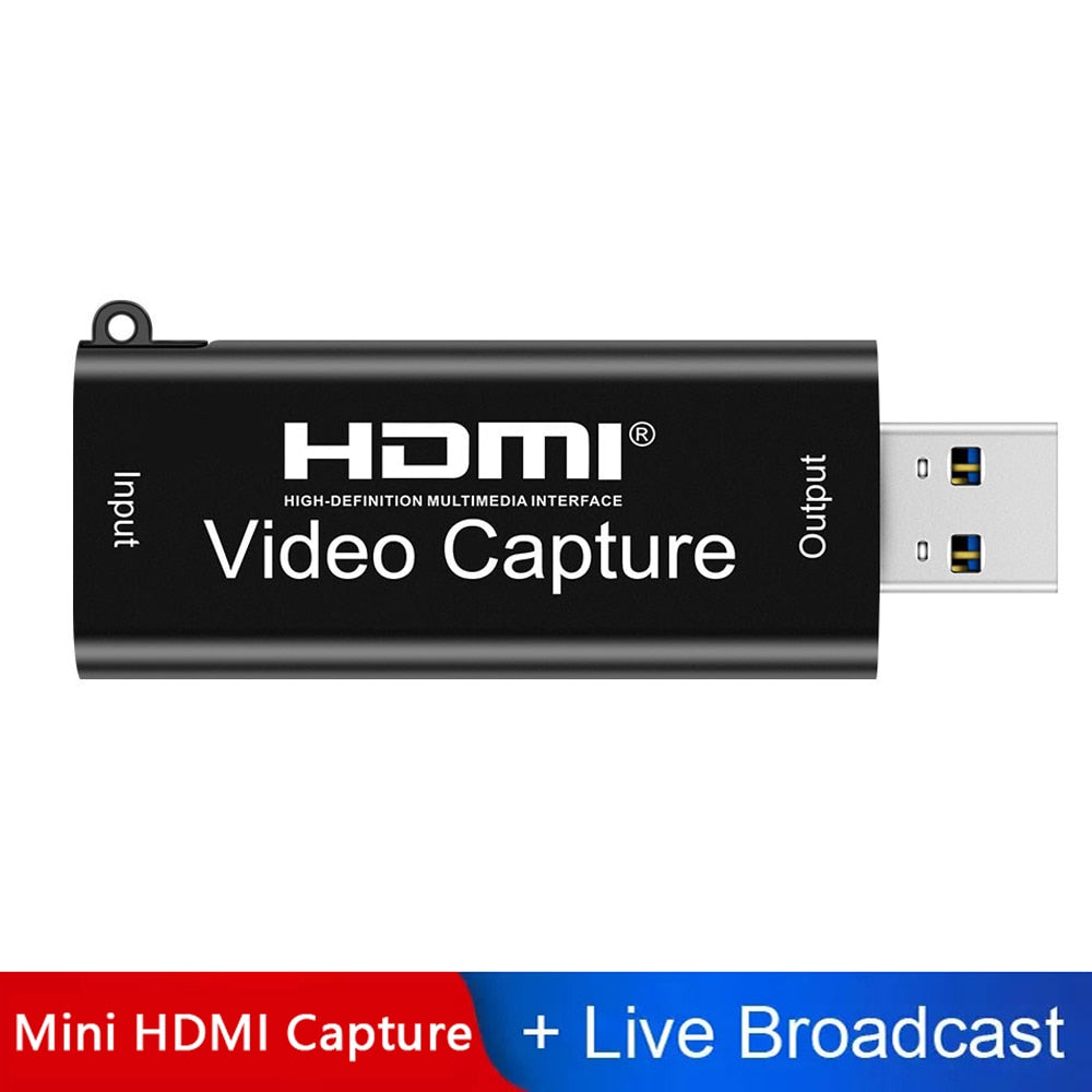 AIXXCO 4K Video USB capture HDMI card Video Grabber Record Box for PS4 DVD Camcorder Camera Recording Live Streaming