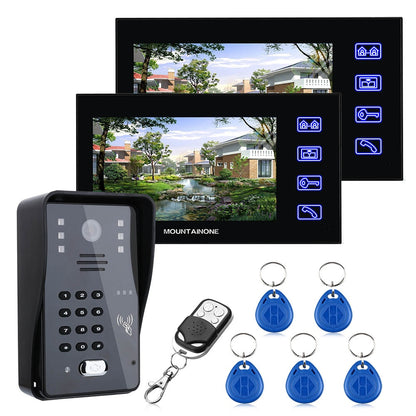 7inch Video Door Phone Intercom Doorbell With RFID Password IR-CUT 1000TV Line Camera Wireless Remote Access Control System
