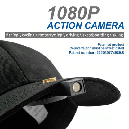 1080P Baseball Hat Cap Camera for Riding Fishing Sport DV DVR Mini Action Camera One-click Recording Adjustable Golf Sun Gorras