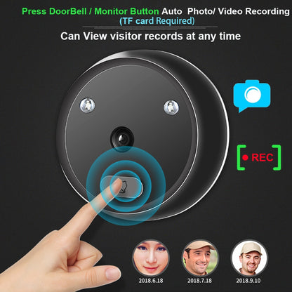 Topvico Video Peephole Doorbell Camera Video-eye Auto Record Electronic Ring Night View Digital Door Viewer Entry Home Security