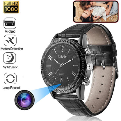 Full HD 1080P Men Wrist Watch Camera Night Vision Video &amp; Audio Loop Recording 3 in1 Wearable Watch Outdoors Micro Camcorders