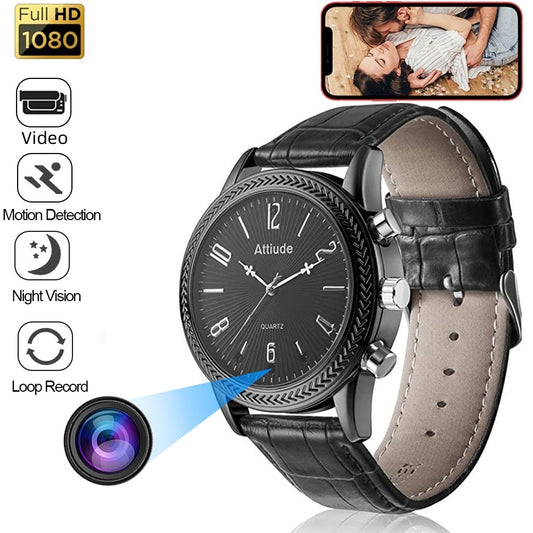 Full HD 1080P Men Wrist Watch Camera Night Vision Video &amp; Audio Loop Recording 3 in1 Wearable Watch Outdoors Micro Camcorders