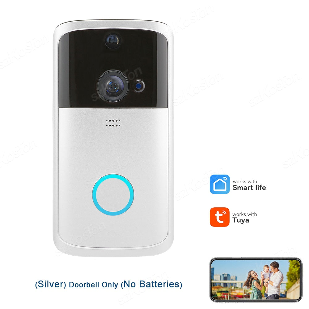 Tuya Smart Video Doorbell WiFi Camera Intercom Outdoor Wireless Door Bell Motion for Residential Security Protection Smart Life