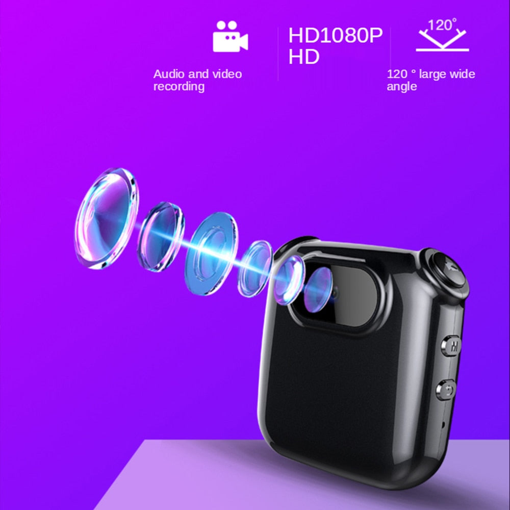 V9 Mini HD 1080P 120° Wide Angle Camera Portable Audio Video Recorder Cam Smart Home Security Protection Surveillance Camcorder