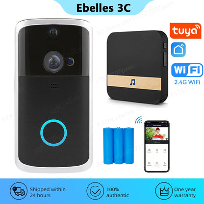 Tuya Smart Video Doorbell PIR WiFi Camera Intercom HD Outdoor Wireless Door Bell IR Night Vision Smart Life Security Protection