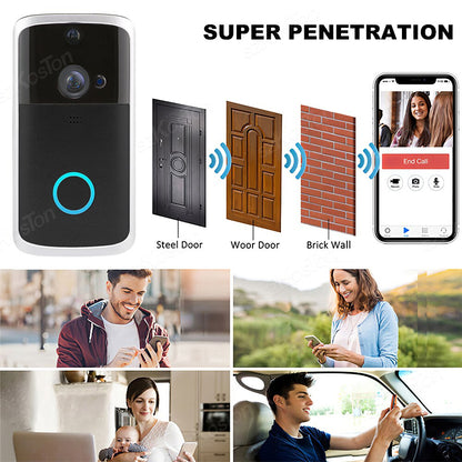 Tuya Smart Video Doorbell PIR WiFi Camera Intercom HD Outdoor Wireless Door Bell IR Night Vision Smart Life Security Protection