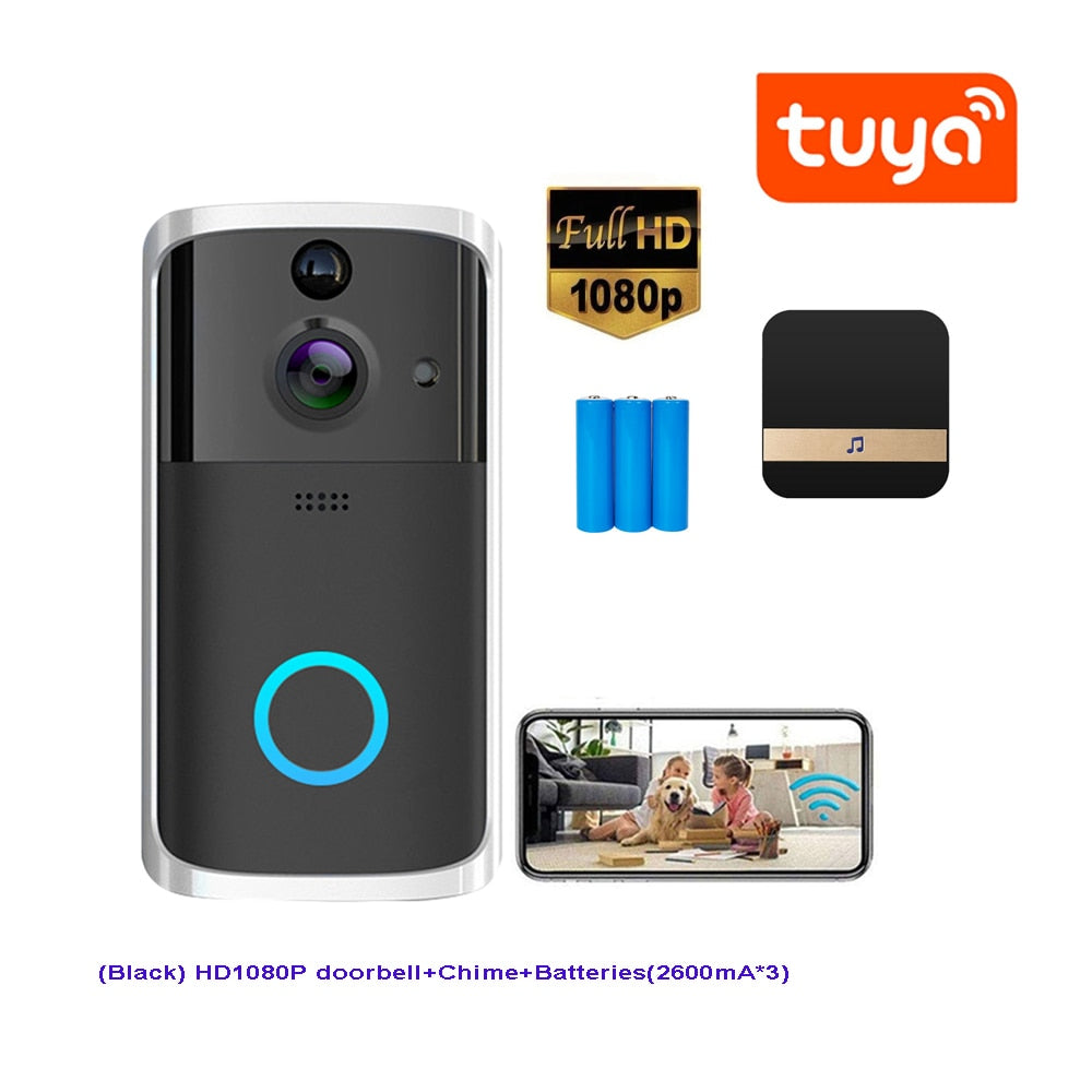 Tuya Smart Video Doorbell PIR WiFi Camera Intercom HD Outdoor Wireless Door Bell IR Night Vision Smart Life Security Protection