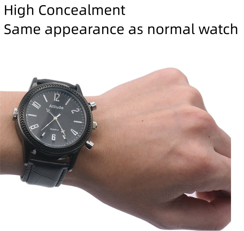 Full HD 1080P Men Wrist Watch Camera Night Vision Video &amp; Audio Loop Recording 3 in1 Wearable Watch Outdoors Micro Camcorders