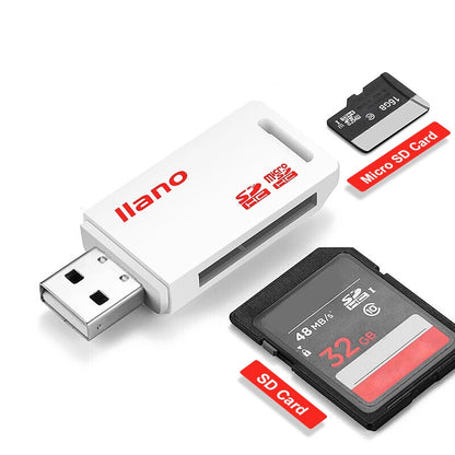 Card Reader USB 2.0 SD/Micro SD TF OTG Smart Memory Card Adapter for Laptop 2 in 1 Mini Size USB2.0 Card Reader SD Card Reader