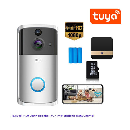 Tuya Smart Video Doorbell PIR WiFi Camera Intercom HD Outdoor Wireless Door Bell IR Night Vision Smart Life Security Protection