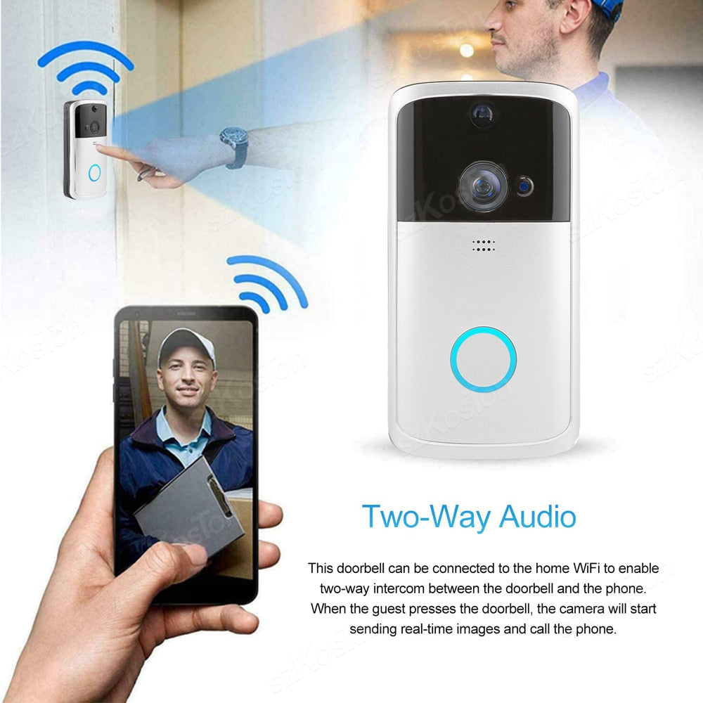 Tuya Smart Video Doorbell WiFi Camera Intercom Outdoor Wireless Door Bell Motion for Residential Security Protection Smart Life