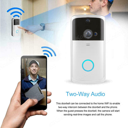 Tuya Smart Video Doorbell WiFi Camera Intercom Outdoor Wireless Door Bell Motion for Residential Security Protection Smart Life