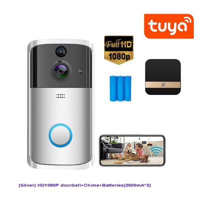 Tuya Smart Video Doorbell PIR WiFi Camera Intercom HD Outdoor Wireless Door Bell IR Night Vision Smart Life Security Protection