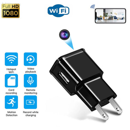 USB Surveillance Camera 1080P Mini Camera Plug with Wifi Action Security Camcorder Video Recorder Wireless Portable Hidden TF