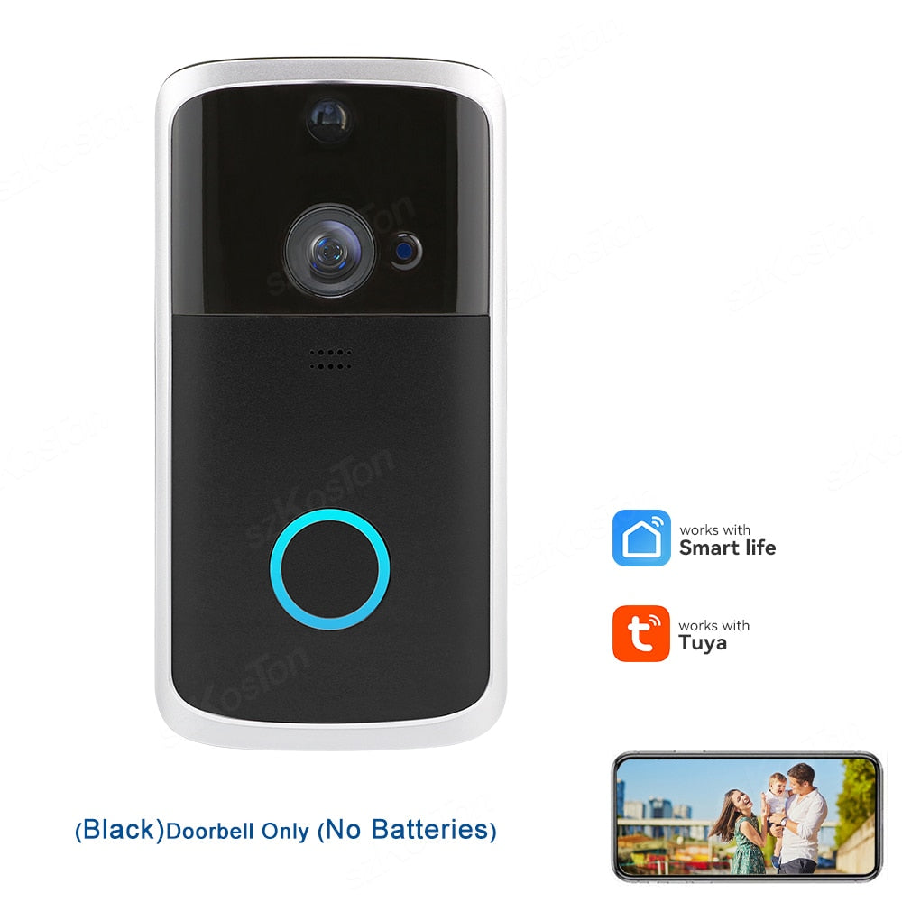 Tuya Smart Video Doorbell WiFi Camera Intercom Outdoor Wireless Door Bell Motion for Residential Security Protection Smart Life